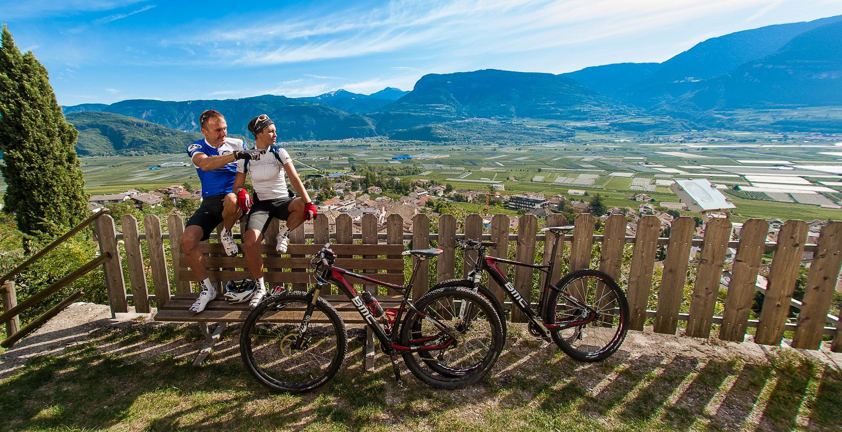 In bicicletta nelle pianure dell'Alto Adige